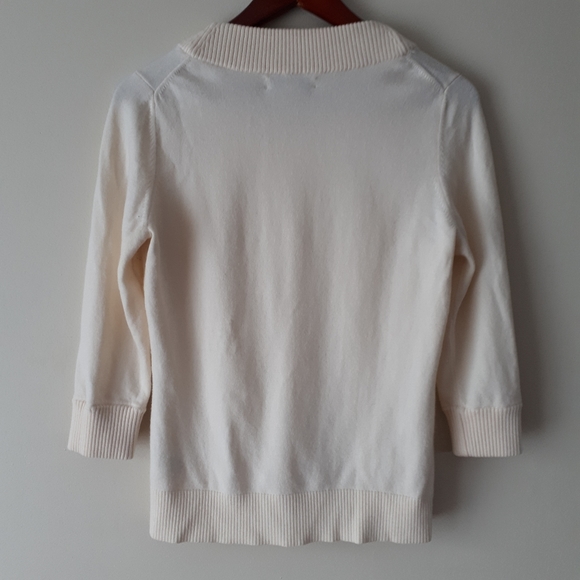 Banana Republic Extra Fine Merino Cream Sweater - Picture 4 of 4
